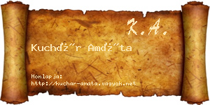 Kuchár Amáta névjegykártya